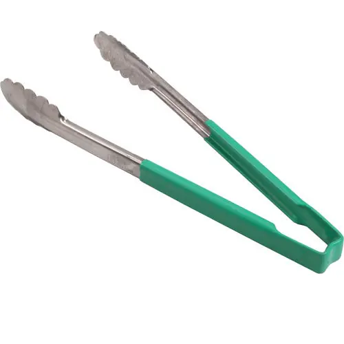 Tong Green SS 12 in Scallop Grip VOL4781270 for Vollrath/Idea-Medalie