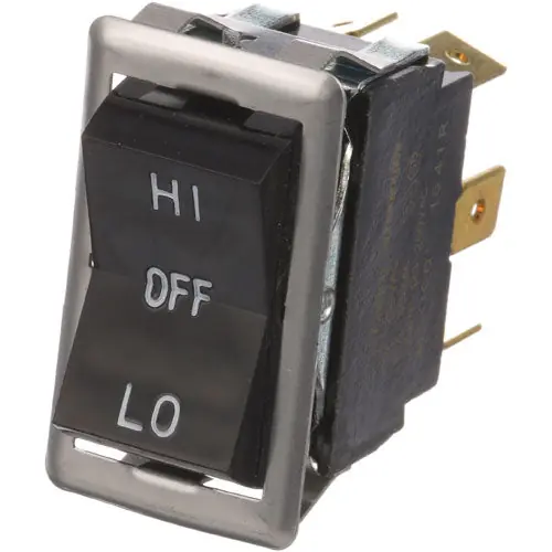 ROCKER SWITCH 7/8 X 1-1/2 DPDT CTR-OFF 06503 for Blodgett BLO06503
