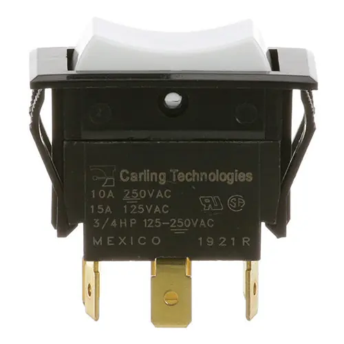 Vulcan Hart 411496B6 SWITCH(RCKR,DPDT,ON-OFF-N,TT) 2 x 1.25 inches