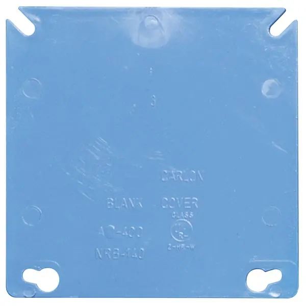 ABB A400R-CAR Carlon A400R-CAR Blank Outlet Square Box Cover 4 in L x 4 in W Replacement MPN