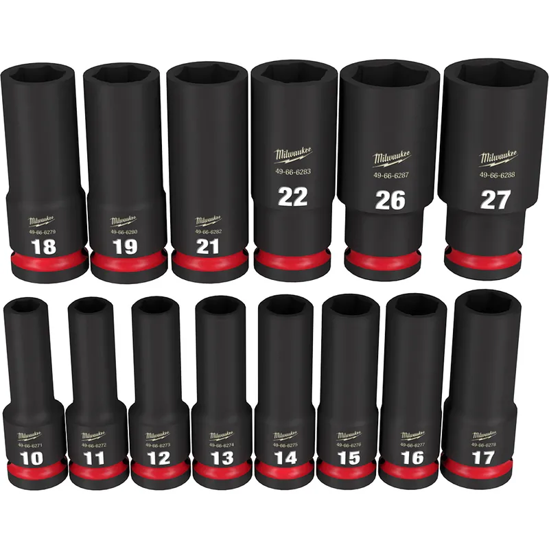 Milwaukee Tool 49-66-7014 1/2 Drive Socket Set 14PC