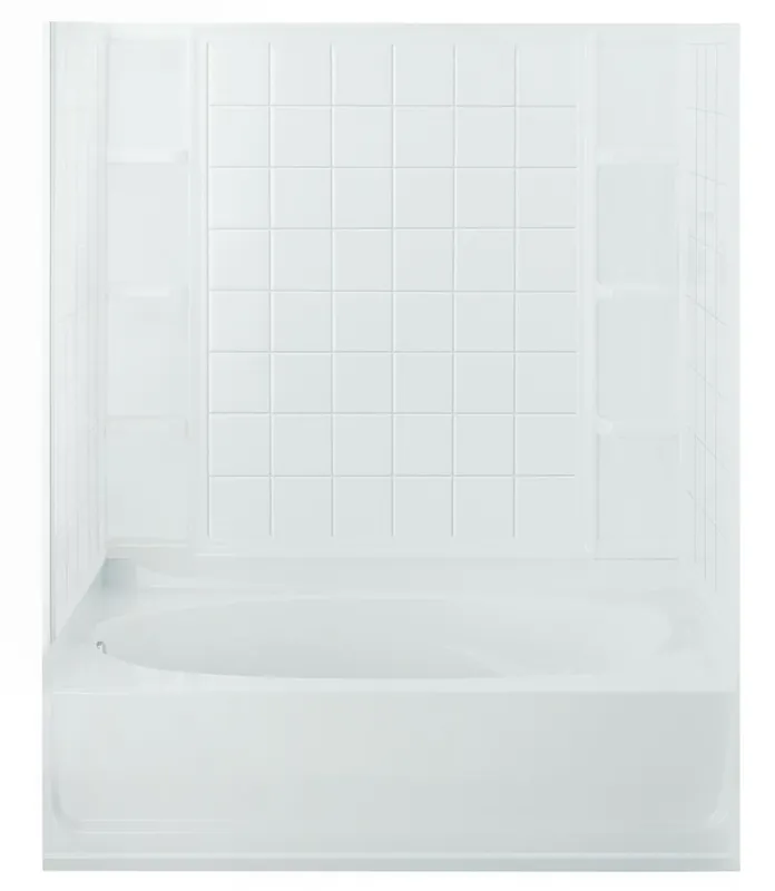 Sterling 71104100-0 Ensemble 60 x 37-1/2 x 54-1/4 in. Tub & Shower Wall in White