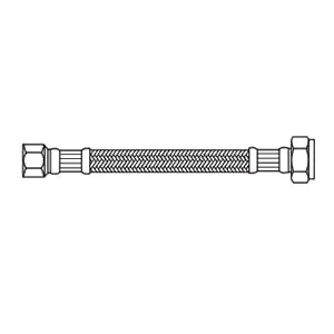 Kissler 88-2016 Flexible Braided Connector 3/8 x 1/2 in Compression x FIP