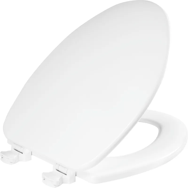 Church 585EC000 Enameled Wood Toilet Seat with Cover, Elongated Closed Front, White