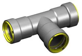 Apollo PWR7481683 PowerPress Tee Fitting Gas 1-1/4 Inch