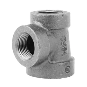 Ward 1B.BCT Class 125 SCH STD Black Cast Iron Tee 1-1/4 in FNPT