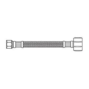 Kissler 88-2015 Flexible Braided Closet Connector 3/8 x 7/8 in Compression x Ballcock