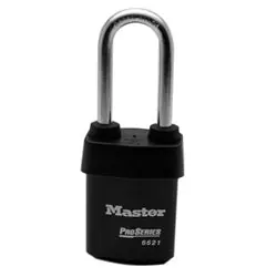 Master Lock 6621LJWO Tumbler Padlock Weather Tough 2-1/8 Wide Body