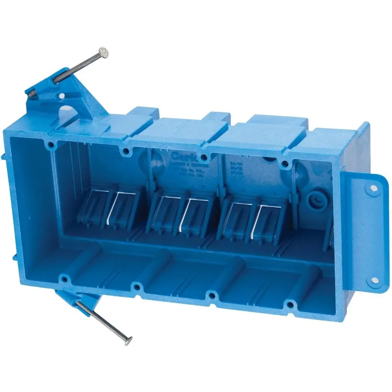 ABB BH464A Carlon SuperBlue 4-Gang Thermoplastic Molded Wall Box