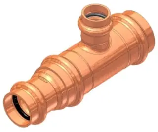 Apollo 10066064 Copper Reducing Tee 2-Inch by 1-1/4-Inch by 2-Inch C x C x C