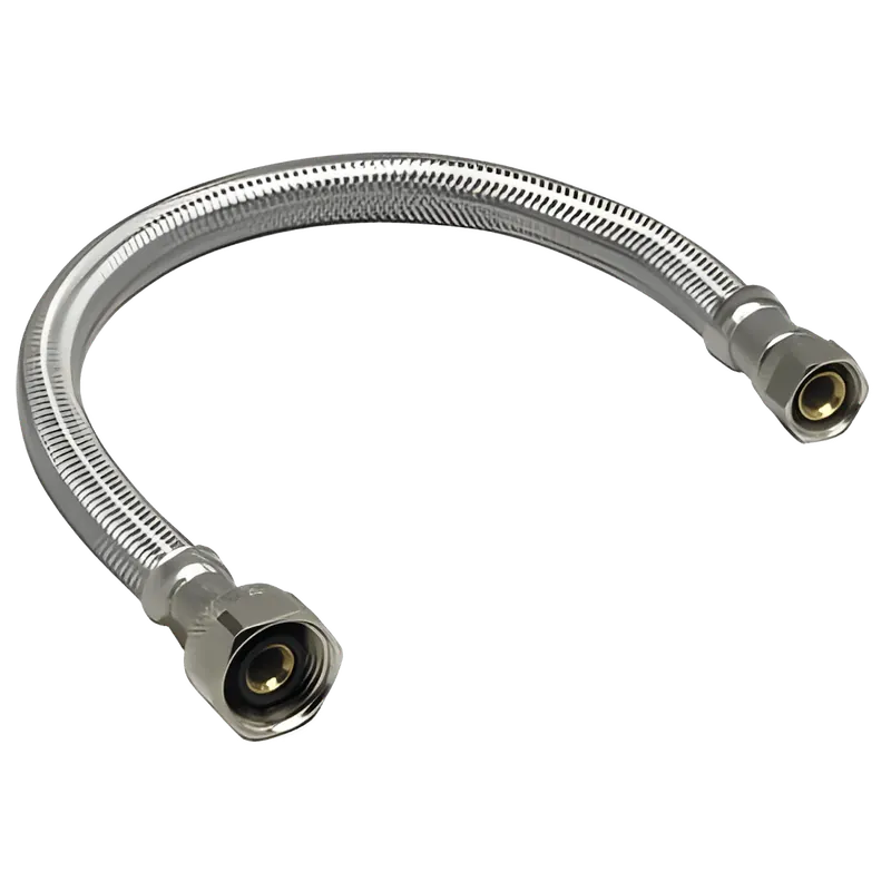 Approved Vendor SSF-12LF 3/8 inch Compression x 1/2 inch FIP Braided Faucet Connector, 12 inch Length