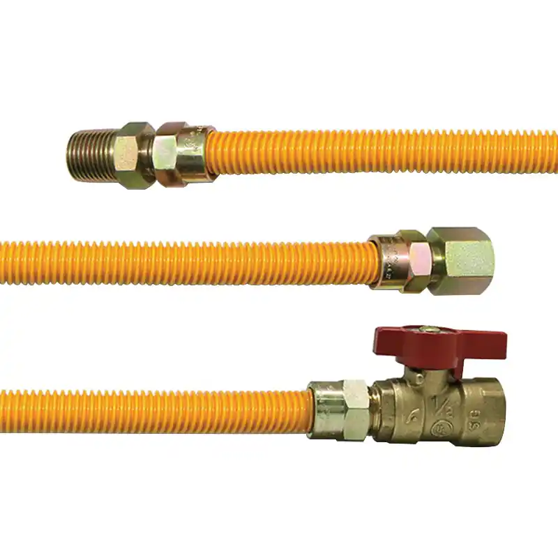 Easyflex EFGC-012-YE-1010-36 Gas Connector, MIP Connection, 1/2 x 1/2 in, 36 in