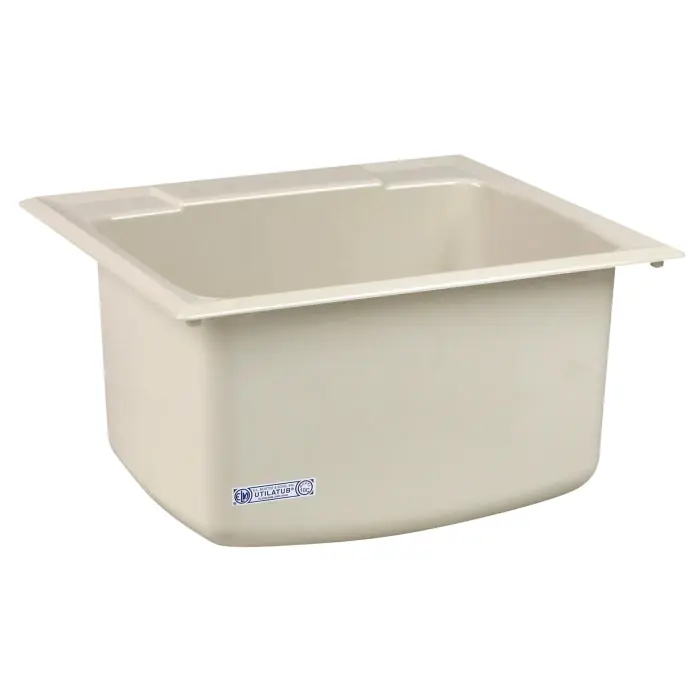 Mustee 10CBT Utility Sink, 22 Inch x 25 Inch, Biscuit