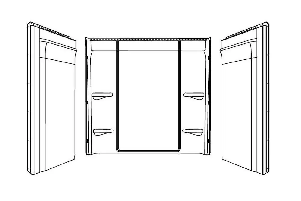 Sterling 71374100-0 Ensemble Medley 60 x 30 x 73 in. Tub & Shower Wall in White