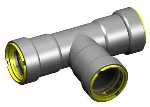 Apollo PWR7481650 Powerpress Tee Fitting 1/2 Inch x 1/2 Inch x 1/2 Inch