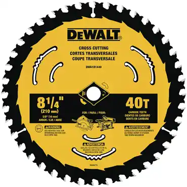 DeWalt DWA181440 Circular Saw Blade 8-1/4 In 40T