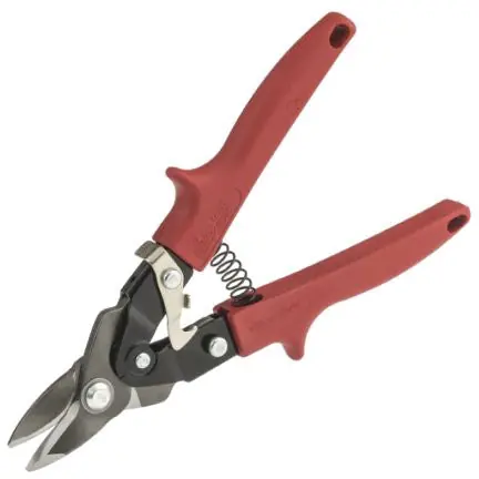 Malco M2005 10 L Notch/Trim Cut Red Hardened Alloy Steel Blade Bulldog Aviation Snip