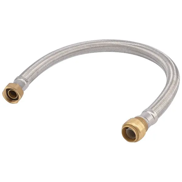 Sharkbite UR3088FX24 Flexible Braided Water Heater Connector, 3/4 x 3/4 FIP (Inch), 24 Inch Length