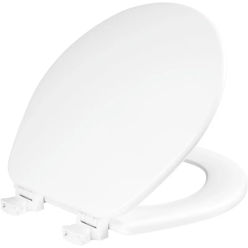 Church 540EC 000 Enameled Wood Toilet Seat with Cover, Round Closed Front, White