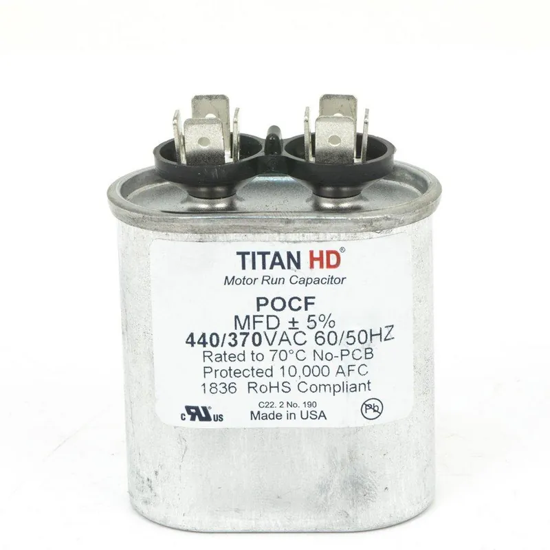 Packard POCF7.5A Titan HD 7.5 mfd 440/370V Oval Run Capacitor
