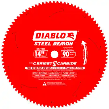 Diablo D1490CF Steel Demon - 14 x 90 Tooth Cermet Metal and Stainless Cutting Saw Blade