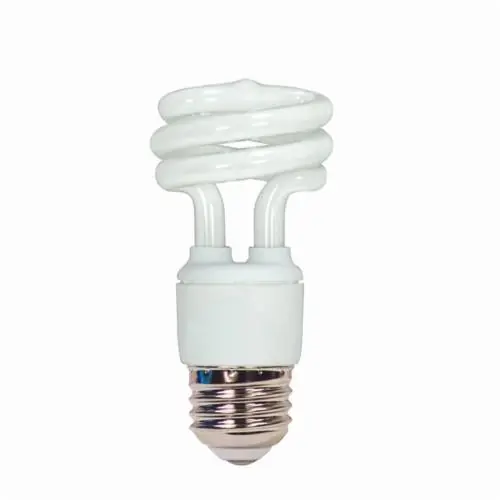SATCO S7214 Compact Fluorescent Lamp 11 W E26 Medium CFL Lamp T2 Mini Spiral Shape