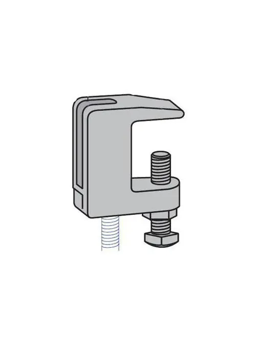 Haydon 73657 Top Beam Clamp, 3/8 in Rod, Electrogalavanized Iron