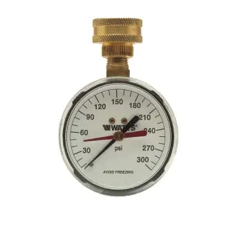 Watts 0069721 276H300 Power Water Pressure Test Gauge 0 to 300 psi