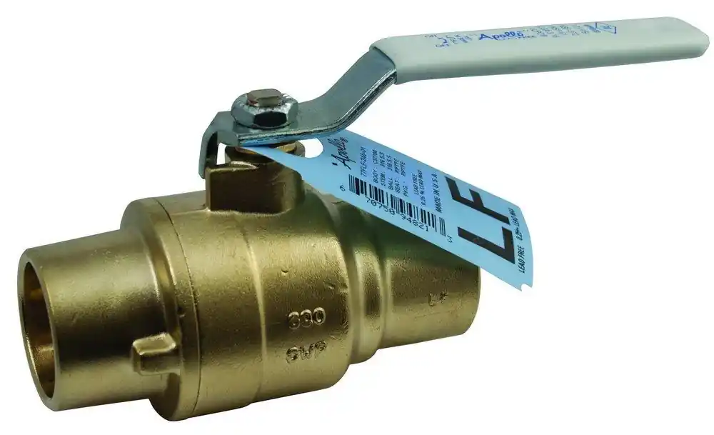 Apollo Valves 77FLF20601 77FLF-200 Series 1-1/4 in Brass Full Port Solder