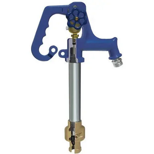 Simmons Manufacturing 800SB Simmons 1 ft Bury Deluxe Frost-Proof Yard Hydrant, Lead Free, 3/4 inch NPT Inlet x 3/4 inch Male Hose Outlet