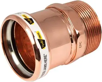 Apollo 10061987 3 in. Press x MPT 300# Domestic Copper Adapter