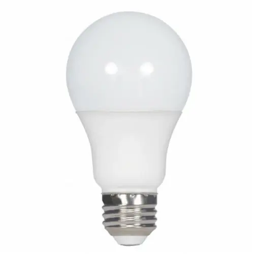 SATCO S9839 Type A LED Lamp, 9.5 W, 60 W Incandescent Equivalent, E26 Medium A19 LED Lamp, 450 Lumens