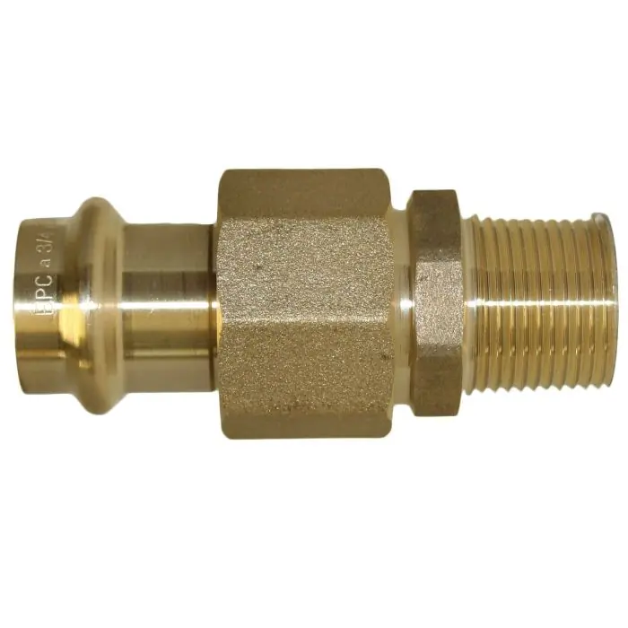 Apollo 10075886 8733-4 Male Union, Lead Free Brass, Small Diameter, PxMPT, 3/4x3/4