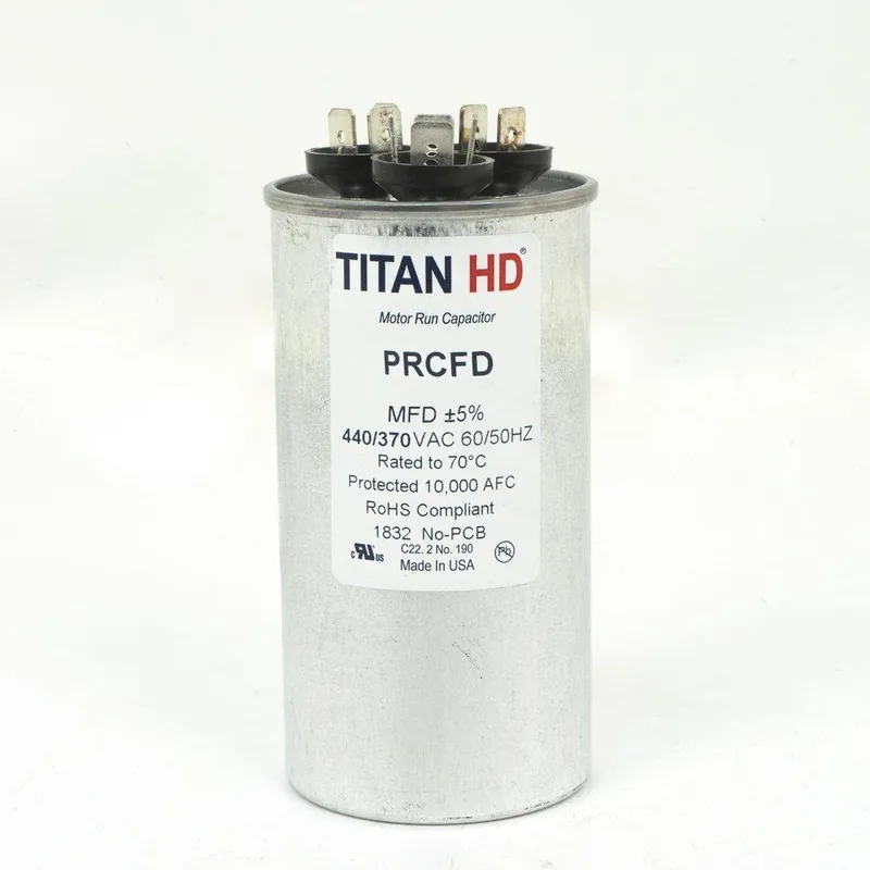 Packard PRCFD405A Titan HD 40/5 MFD 440/370V Dual Round Run Capacitor