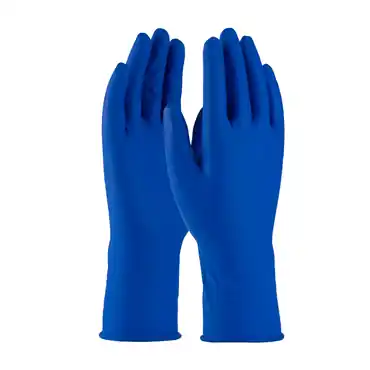 PIP 2550/M Heavy Weight Disposable Gloves, M, Latex, Blue, 11-1/2 in L, Non-Powdered, Textured, 14 mil