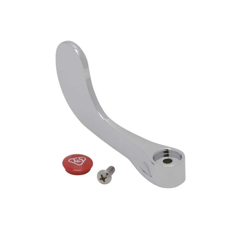 T&S Brass B-WH4H-NS 4 Wrist Action Handle with Red Index and Screw