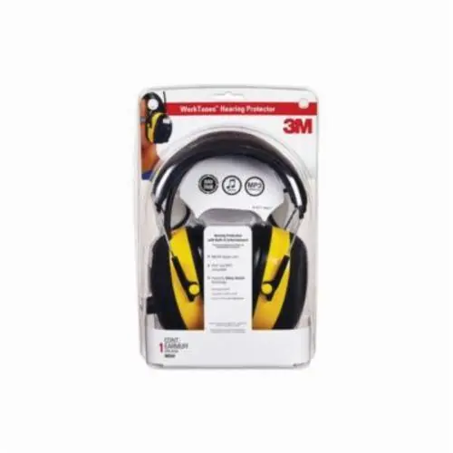3M 7010336192 WorkTunes Digital Hearing Protector, 22/26 dB Noise Reduction, Yellow, AS/NZS 1270 Complaint