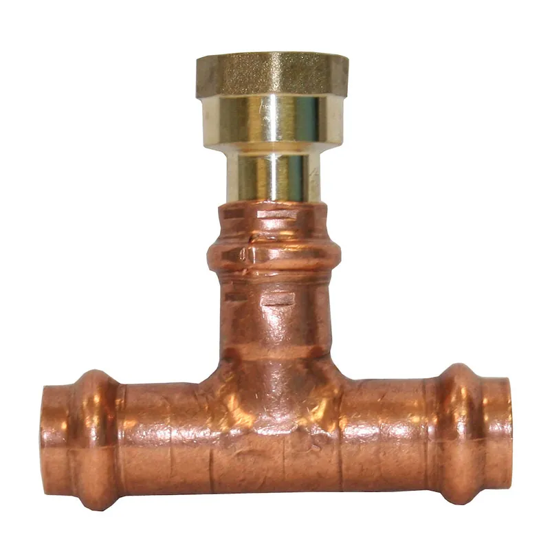 Apollo 10066580 8712 Tee - Female Outlet Tee, Copper & Lead Free Brass, PxPxFPT, 3/4x3/4x3/4