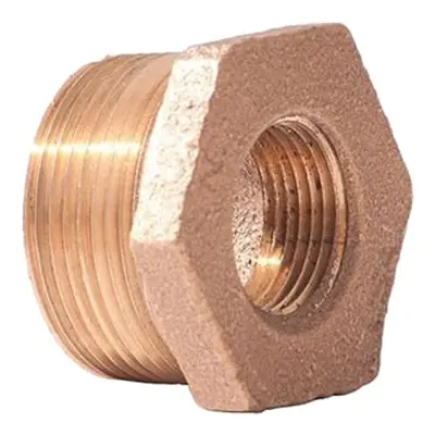 Merit Brass XNL114-0602 Class 125 Red Brass Hex Bushing 3/8 x 1/8 in