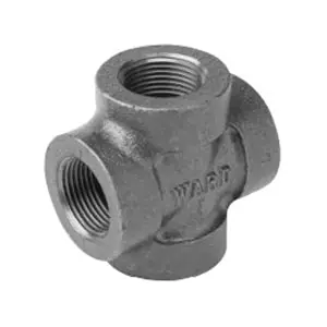 Ward 1D.BCCR Class 125 SCH STD Black Cast Iron Cross 1-1/2 in FNPT