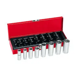 Klein 65502 3/8-Inch Drive Deep Socket Wrench Set, 8-Piece Replacement MPN