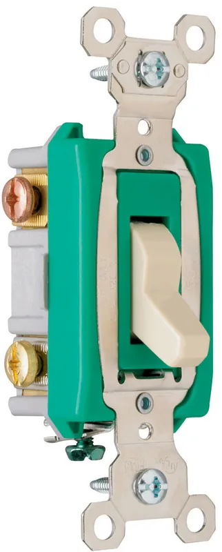 Pass & Seymour PS30AC3 3way Toggle Switch, 30A 120/277V - Brown