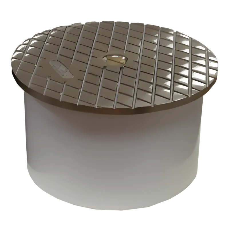 Approved Vendor C60170 PVC Inside Pipe-Fit Cleanout With 4-1/2 Inch Nickel-Bronze Round Cover