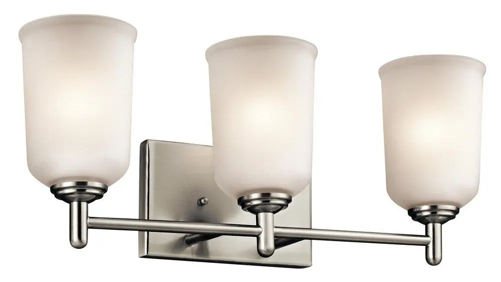 Kichler Lighting 45574NI Shailene 3-Light Bath Light in Brushed Nickel