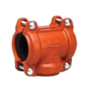 Victaulic F020102PE0 FireLock Installation-Ready 102 Orange Enamel Ductile Iron Tee with Grade E EPDM Type-A Vic-Plus Pre-Lubricated Gasket 2 in