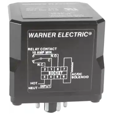 Warner Electric 6001-101-002 Octal Socket for DIN Rail
