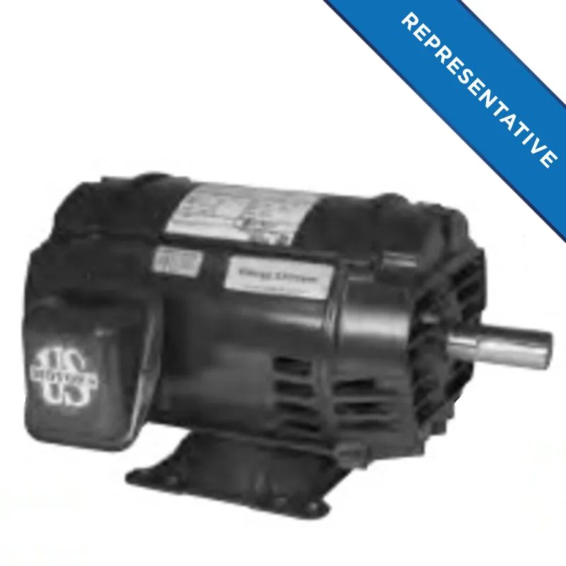 U.S. Motors D3P1H General Purpose Three Phase ODP Horizontal - Footed Motor