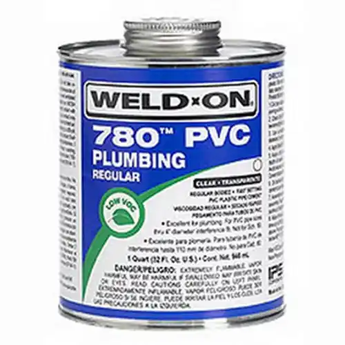 IPS Corporation 14004 Weld-On 780 Regular Bodied PVC Pipe Cement 1/4 pt Metal Can Clear