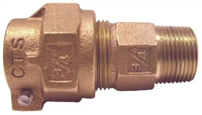 Legend Valve 313-205NL 1 x 1, CTS Pack Joint x MPT, 100 PSI, SDR 9, Lead-Free, Cast UNS C89836 Bronze, Straight, Coupling