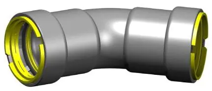 Apollo PWR7481531 PowerPress Gas Elbow 1/2 Inch Press x Press 45 Degree